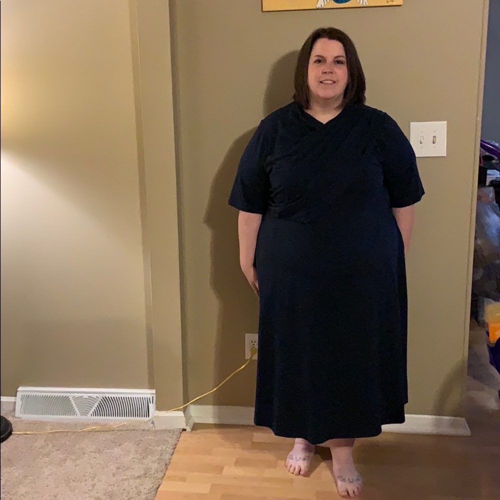 Eshakti Navy 5x 32w Cotton/Spandex Dress